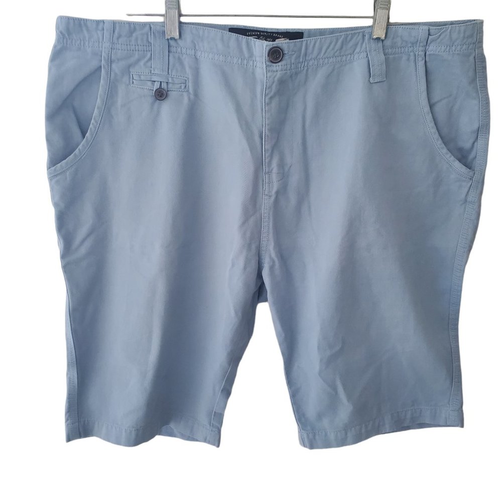 Seven 7 Mens Light Blue Cotton Shorts Size 38 100%‎ Cotton Bermuda Chino Summer